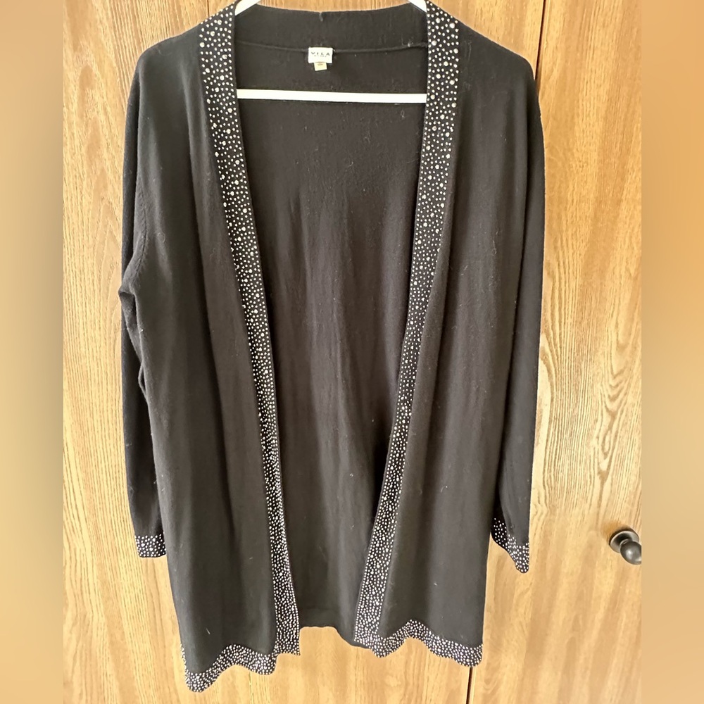 VILA Black Cardigan with Studded Detail